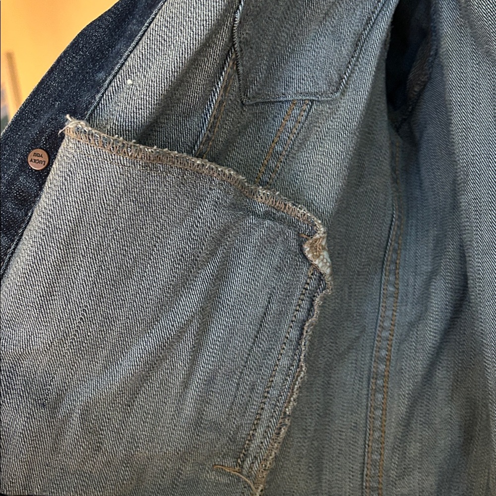 Lucky Brand The Tomboy Trucker Denim Jacket Size XL - Picture 9 of 16